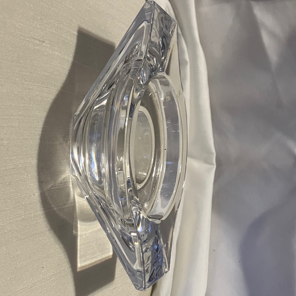 Nambe , like new heavy crystal candle holder , ashtray or any use.  2” deep- 6”